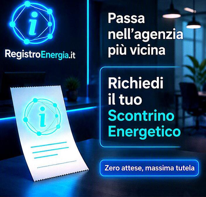 Esempio di scontrino dell'energia emesso tramite I-REGISTRO ENERGIA